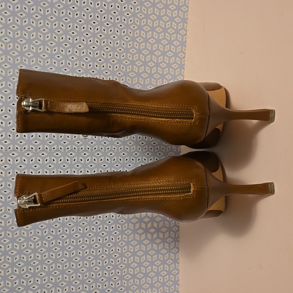 Black Suede Studio Laura Boots in Cognac - Picture 7 of 11